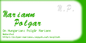 mariann polgar business card